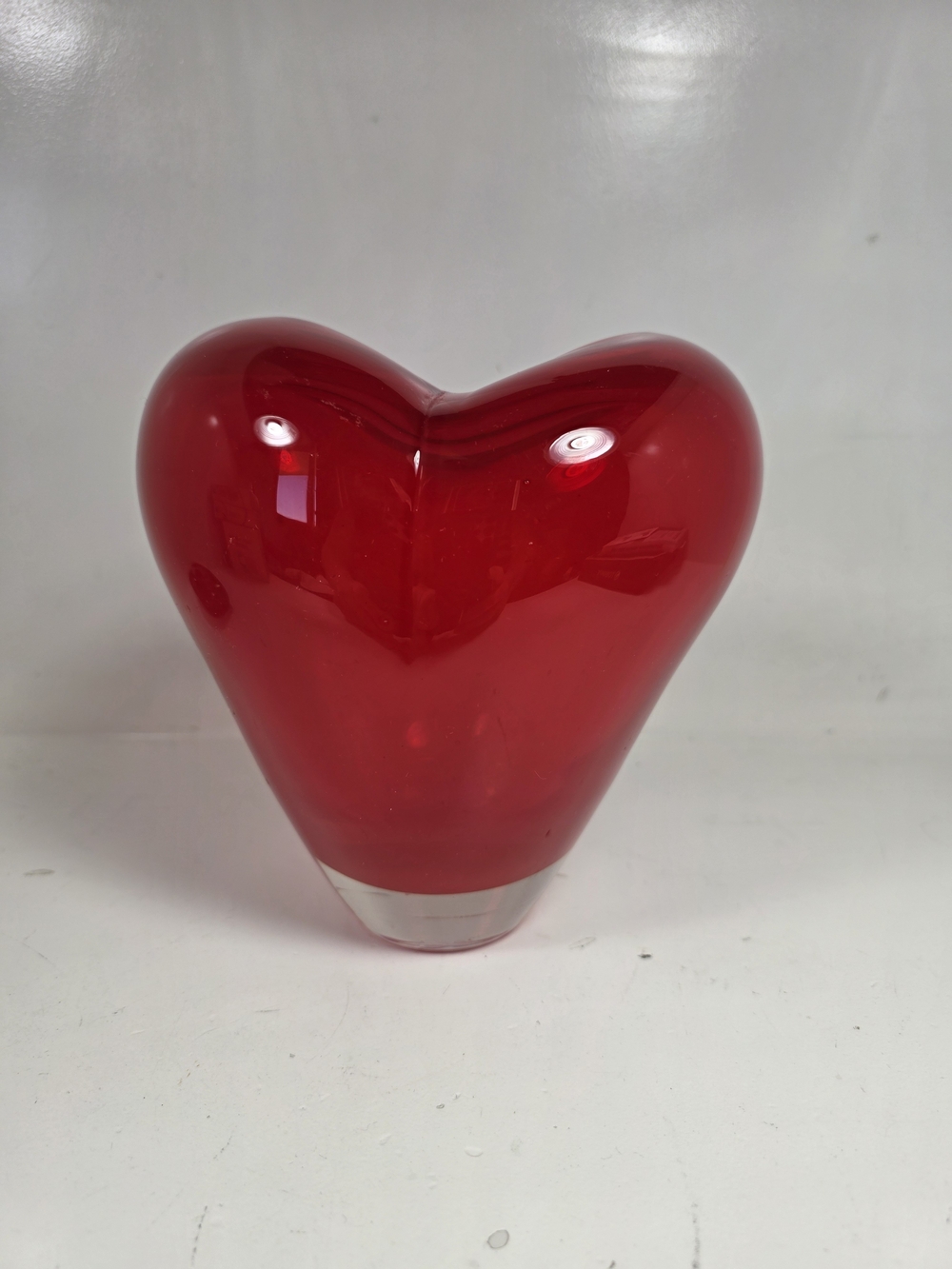 Red Heart Glass Decorative Accent